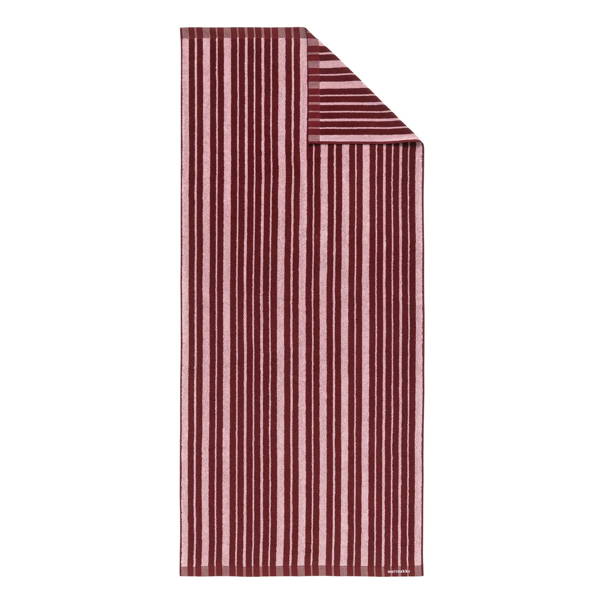 Marimekko - Raide Badehandtuch, 70 x 150 cm, burgundy / pink