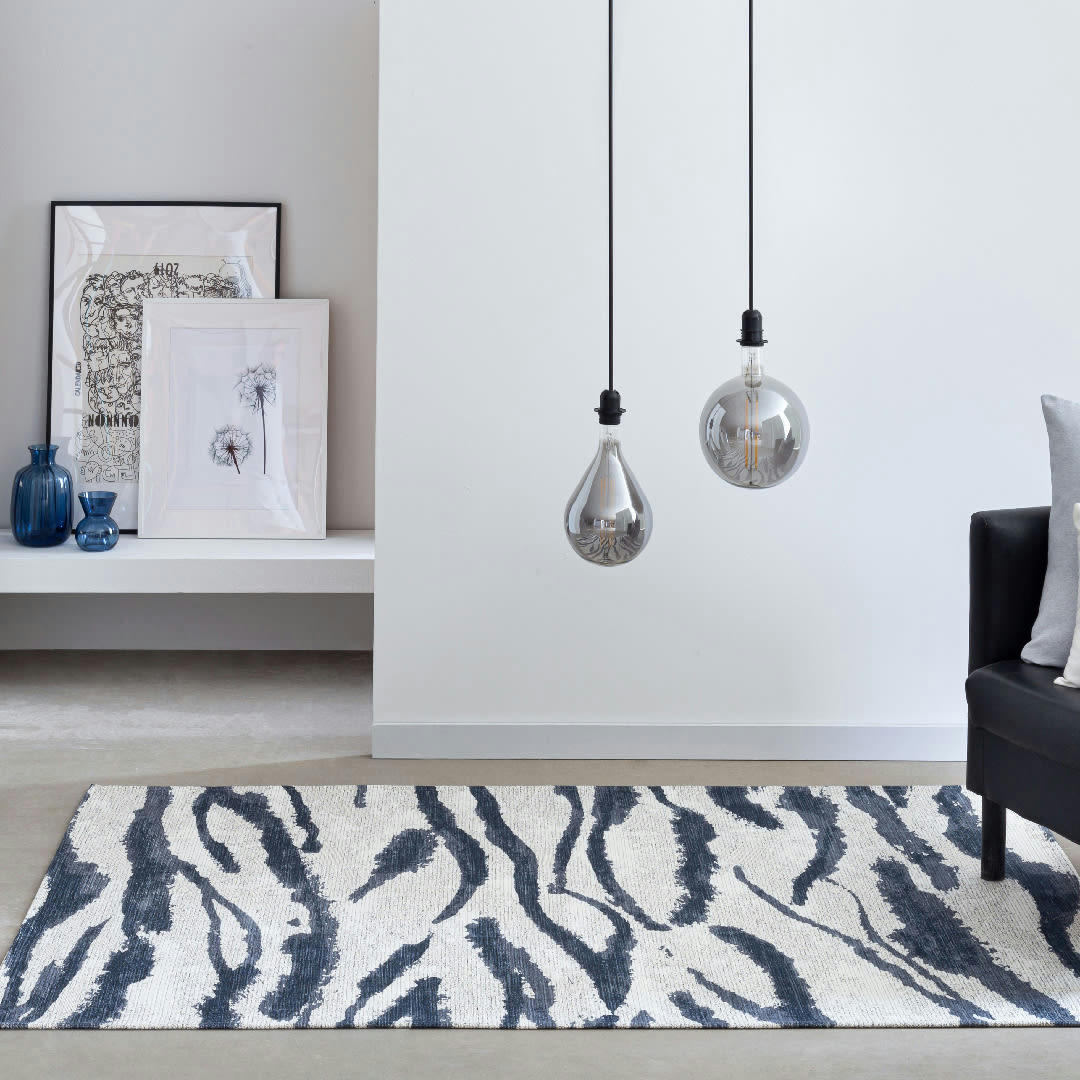 JIBRA - Tapis décoratif en coton en impression digital multicolore 120x170 cm