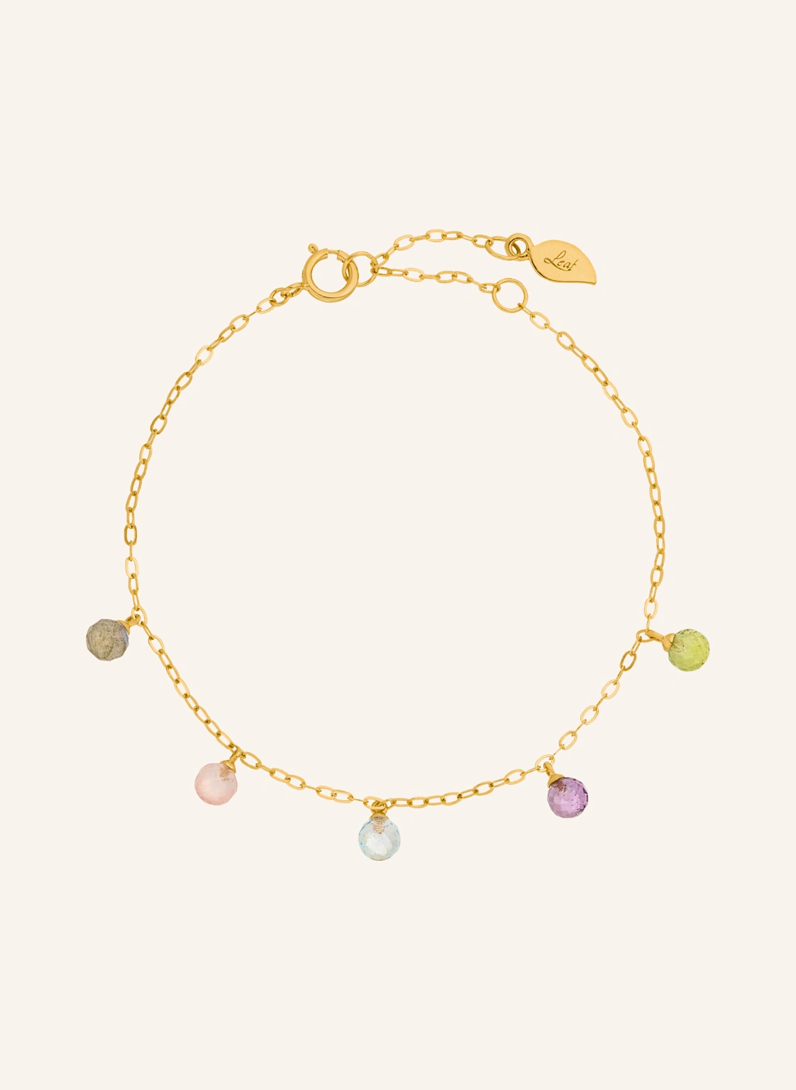 Leaf Armband SWEET GEMS aus 14 Karat Gelbgold