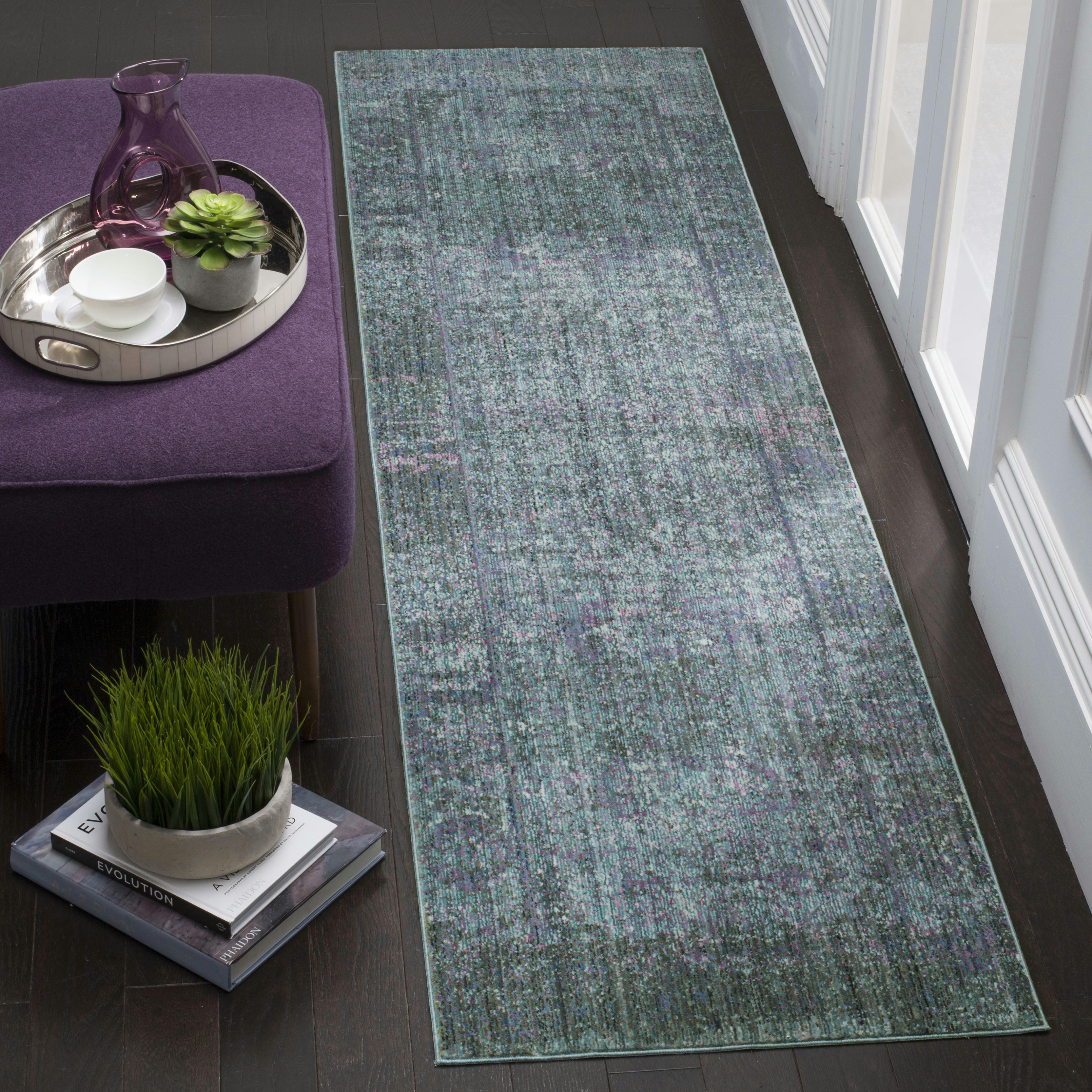 MYSTIQUE - Tapis de salon interieur en violet & multicolore, 69 x 244 cm