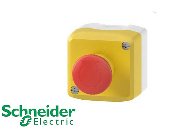 Boîtier avec arrêt d'urgence complet à accrochage 1NC Schneider Harmony XALK