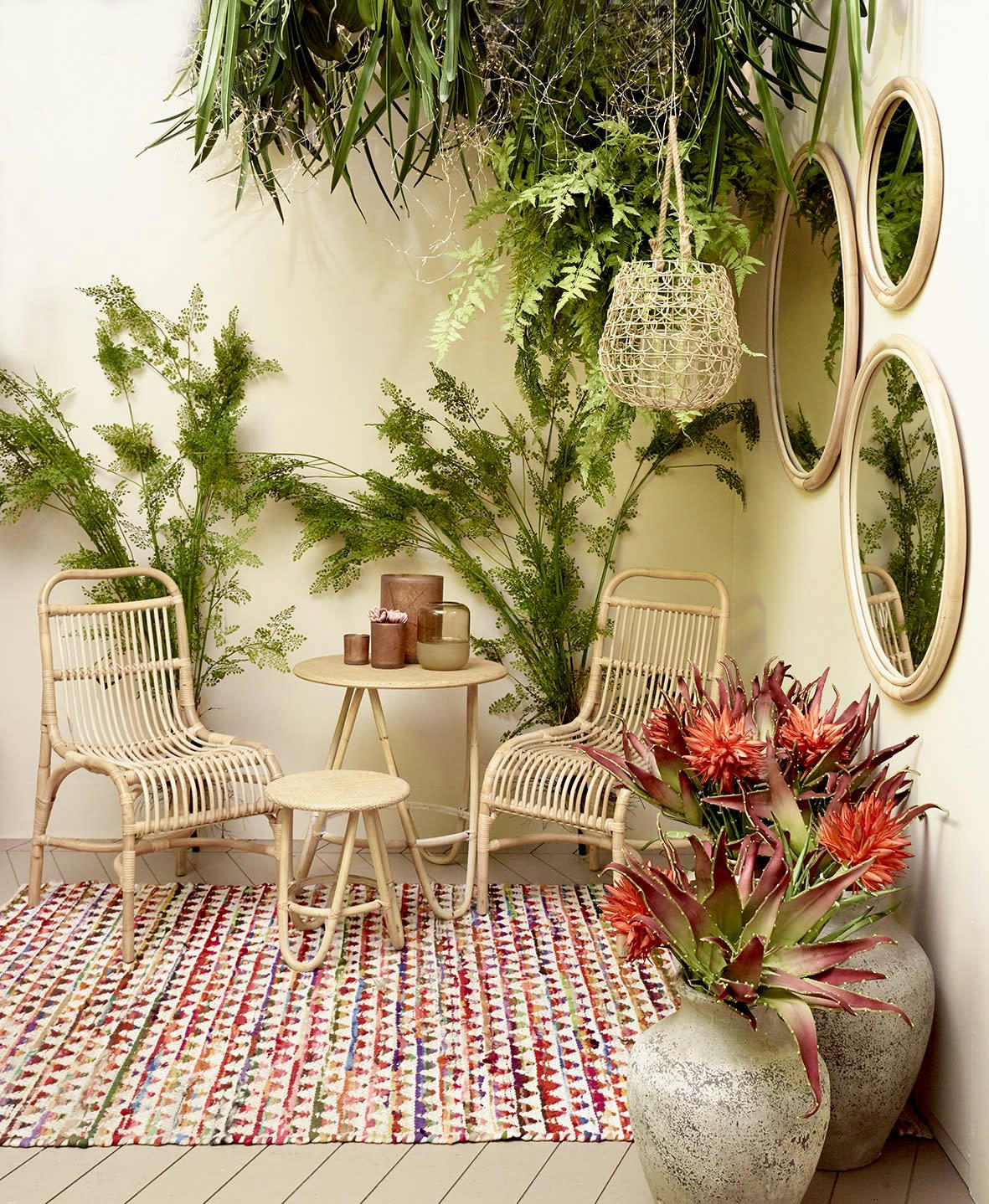 KIM - Chaise en rotin beige