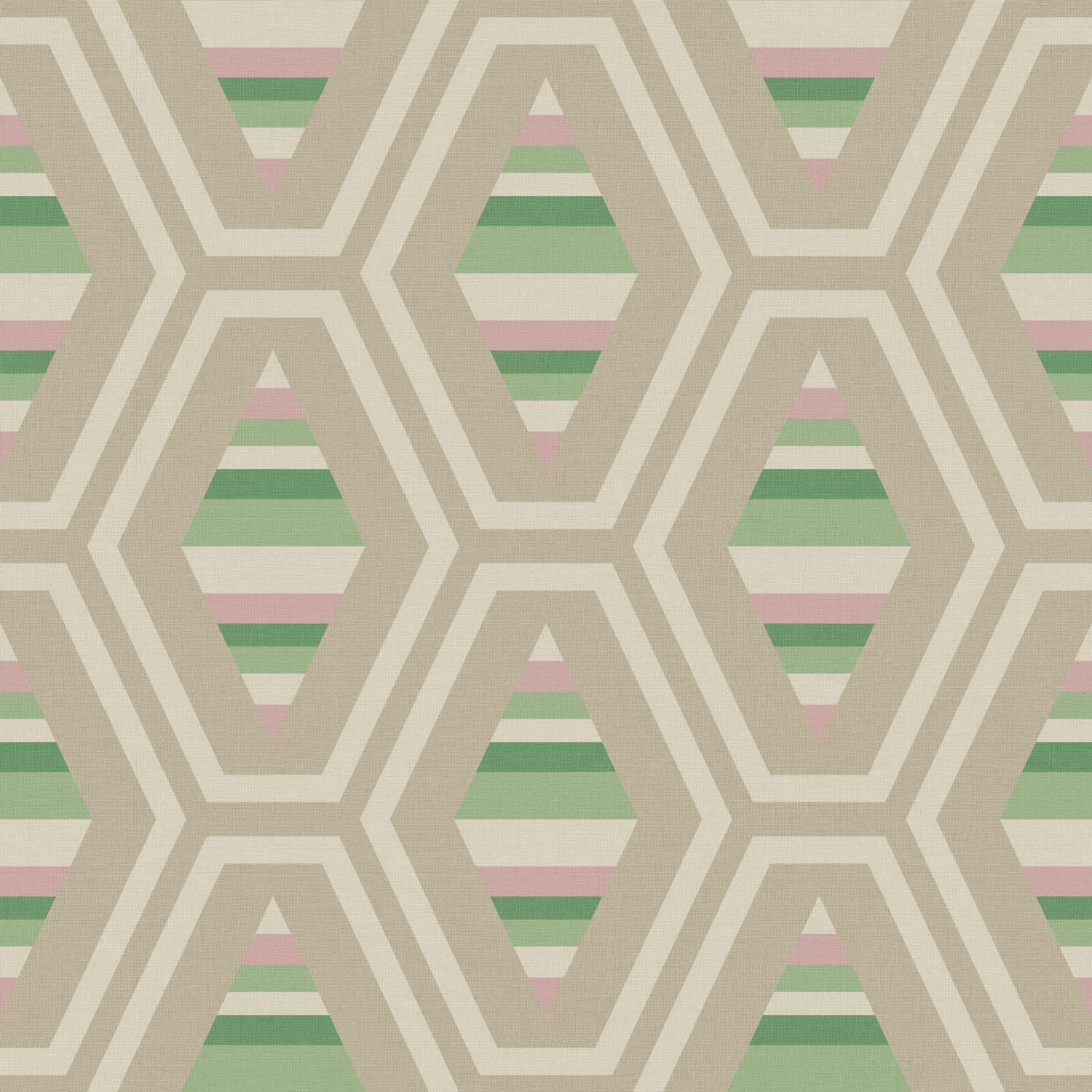 Joules Vliesbehang - Hallaton Kilim Garden Greens - 10mx52cm