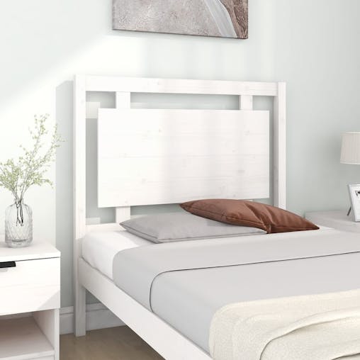 NNEVL Bed Headboard White 95.5x4x100 cm Solid Wood Pine