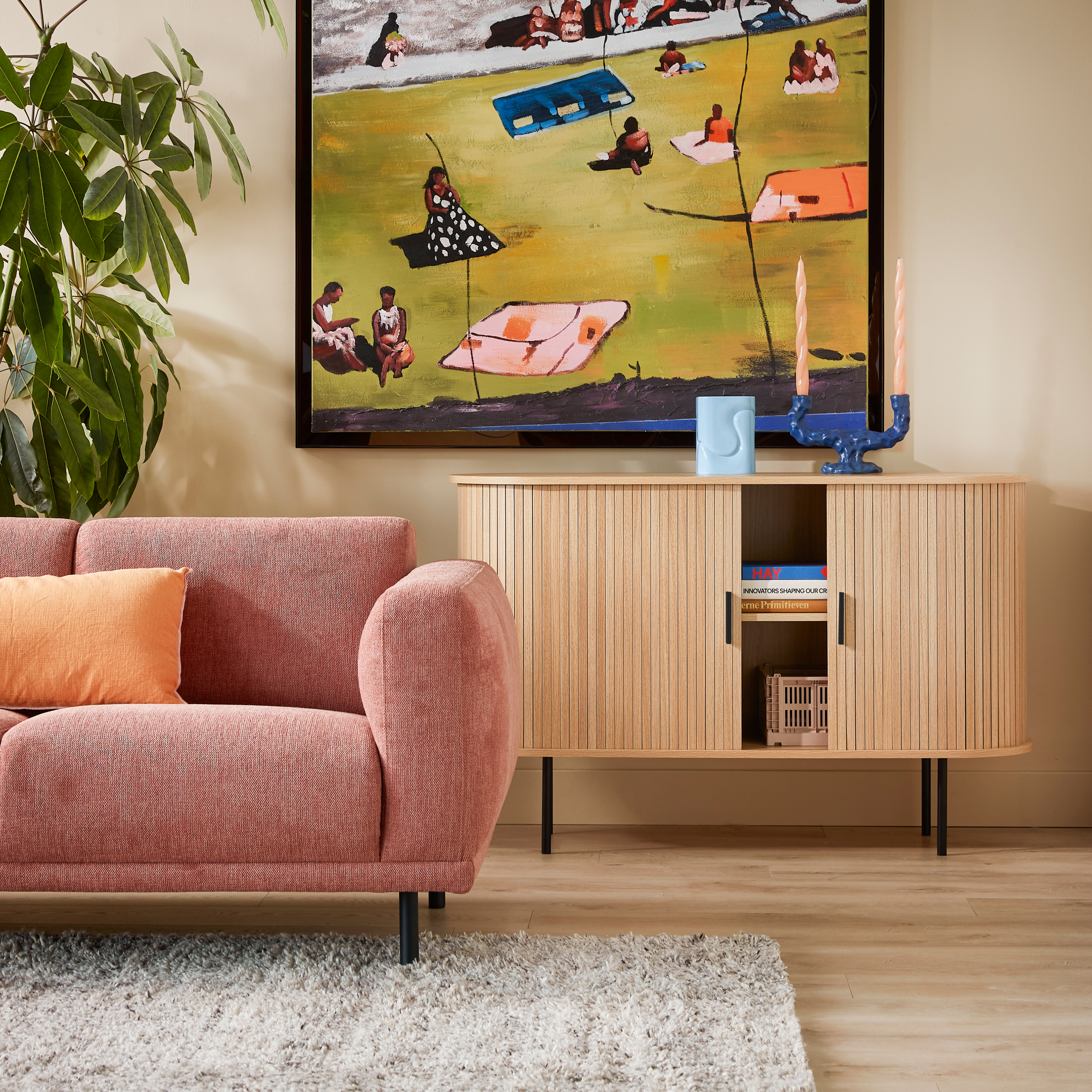 by fonQ basic Panel Dressoir - B 120 cm - Eiken