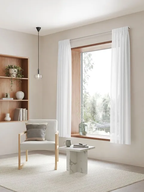 Gardin ABRAUR 1x140x175 råhvid