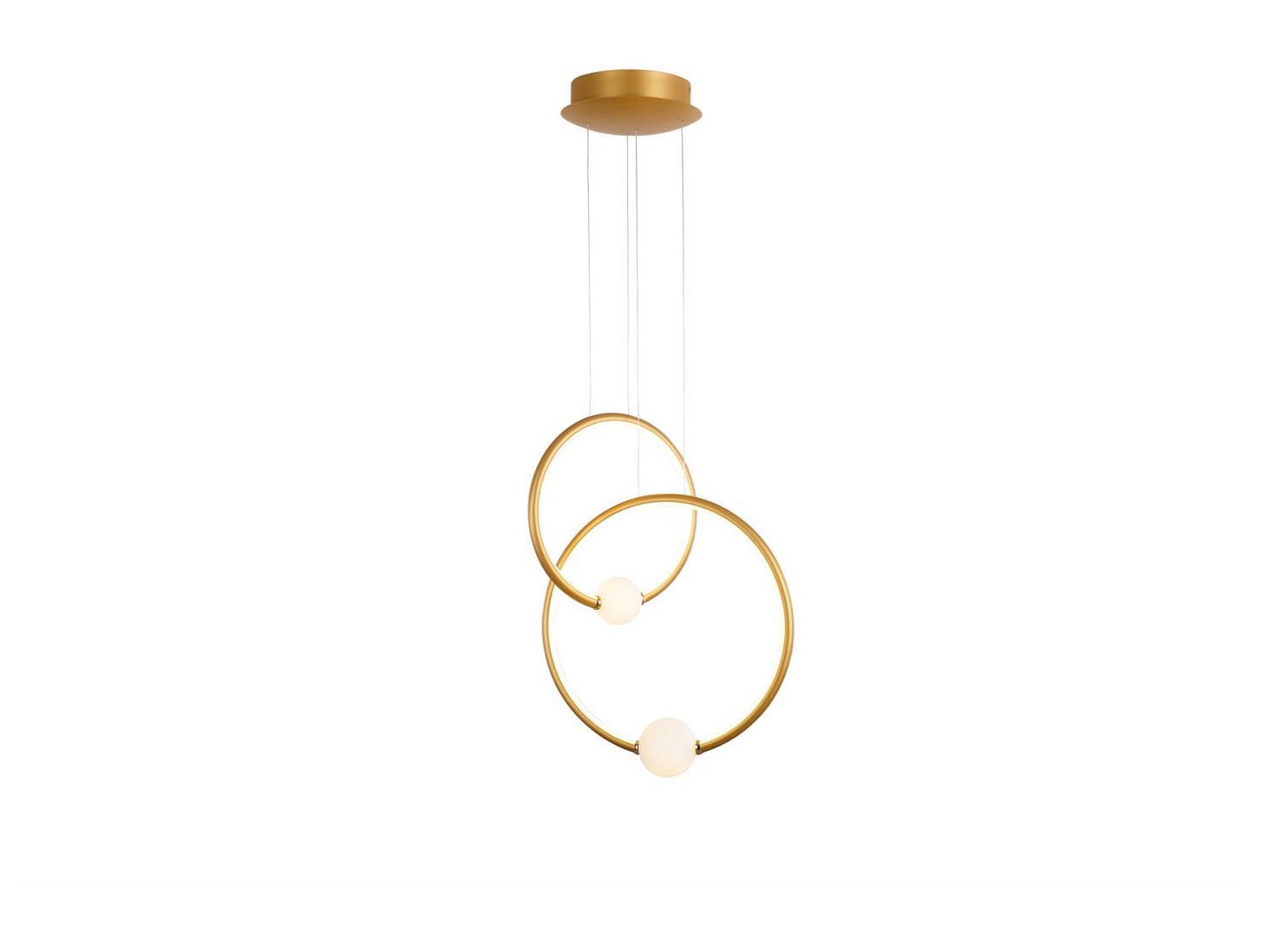 Lampa wisząca Lozanna 2-punktowa aluminiowa złota