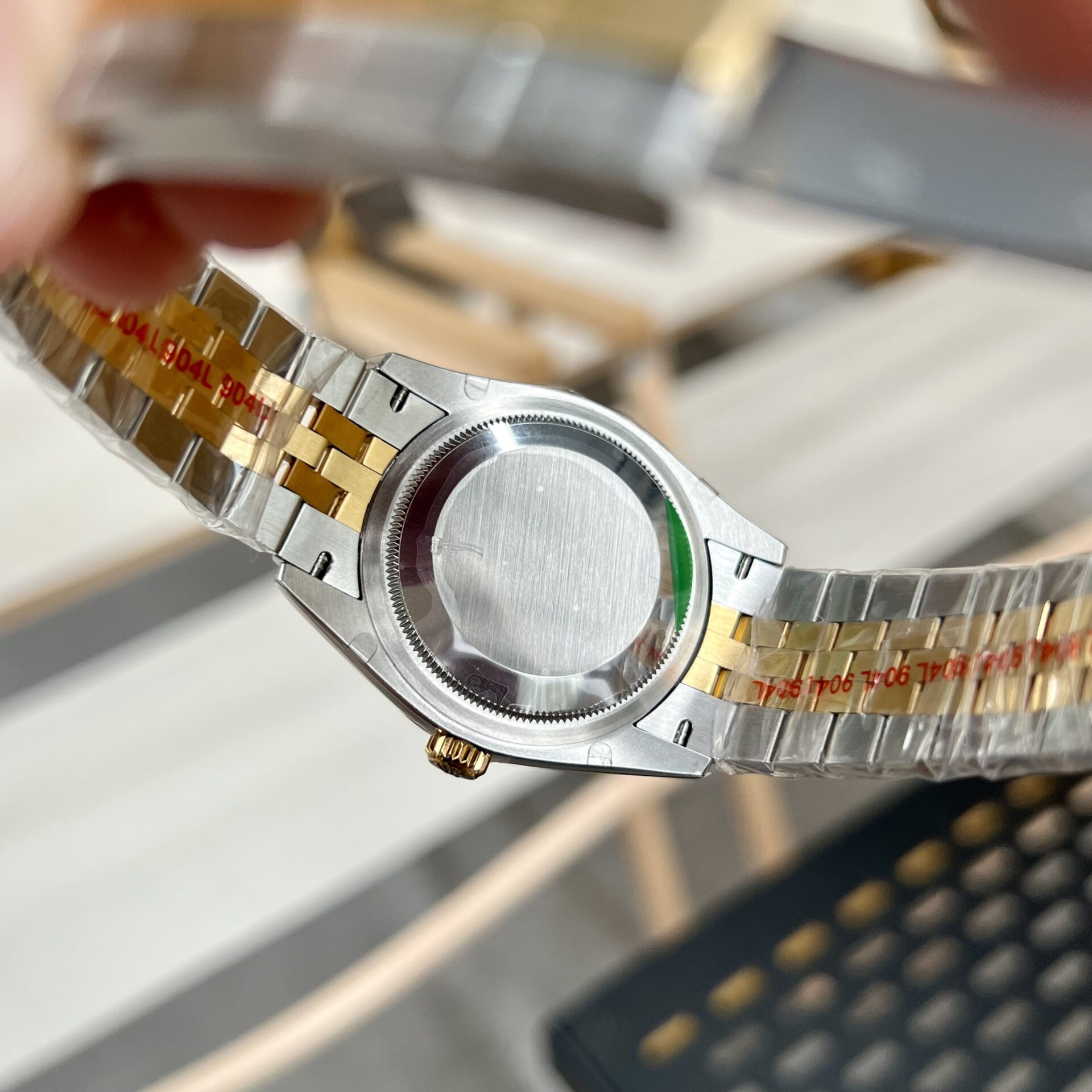 Rolex Datejust 126283RBR SS/YG Plated Palm Leaf Gold Dial CZ Diamonds 41mm Jub AAA Replica