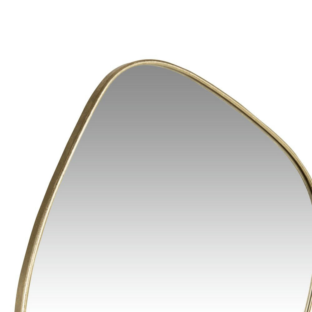 YUCA - Miroir organique en métal doré 70x68