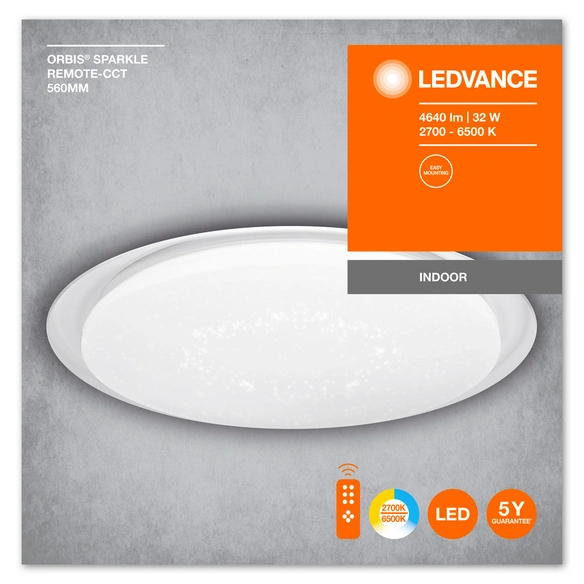 LED-Leuchte »ORBIS® Sparkle«, 6000 K, 38 W, weiß