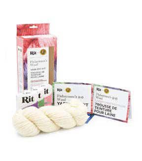 Lion Brand 3.5oz Pink Purple & Green 24/7 Cotton Yarn RIT Dye Kit