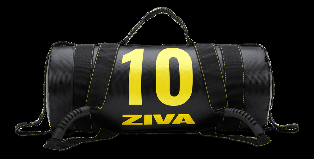 ZIVA Power Core Pre-Weighted Heavy Duty Exercise Bag for Home Gym Strength and Weight Training, 10 to 20-lb