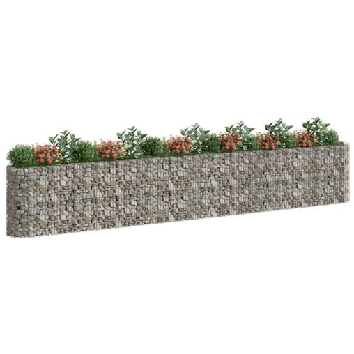 NNEVL Gabion Raised Bed Galvanised Iron 610x50x100 cm