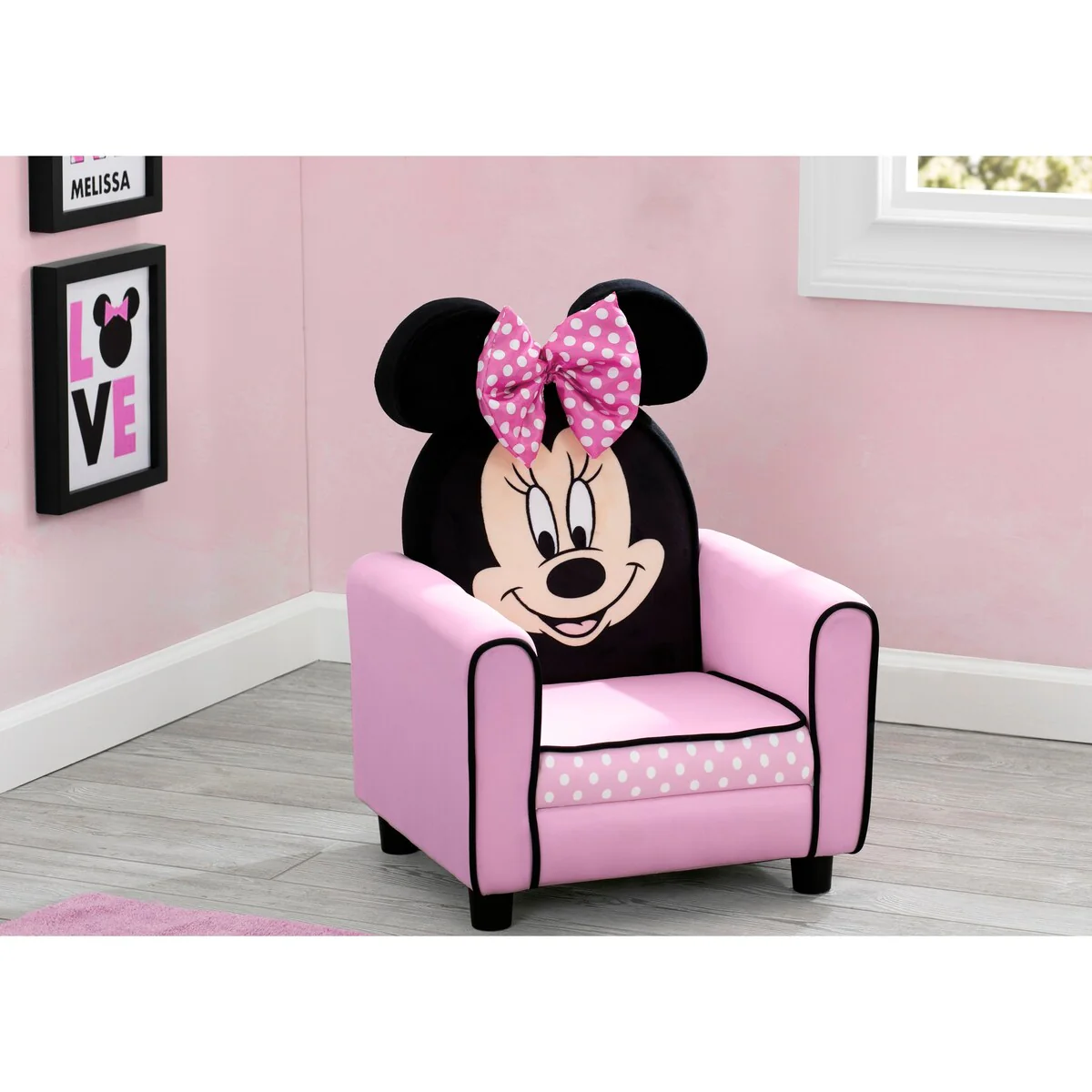 Disney Minnie Mouse Figural Upholstered Kids Chair by Delta Children