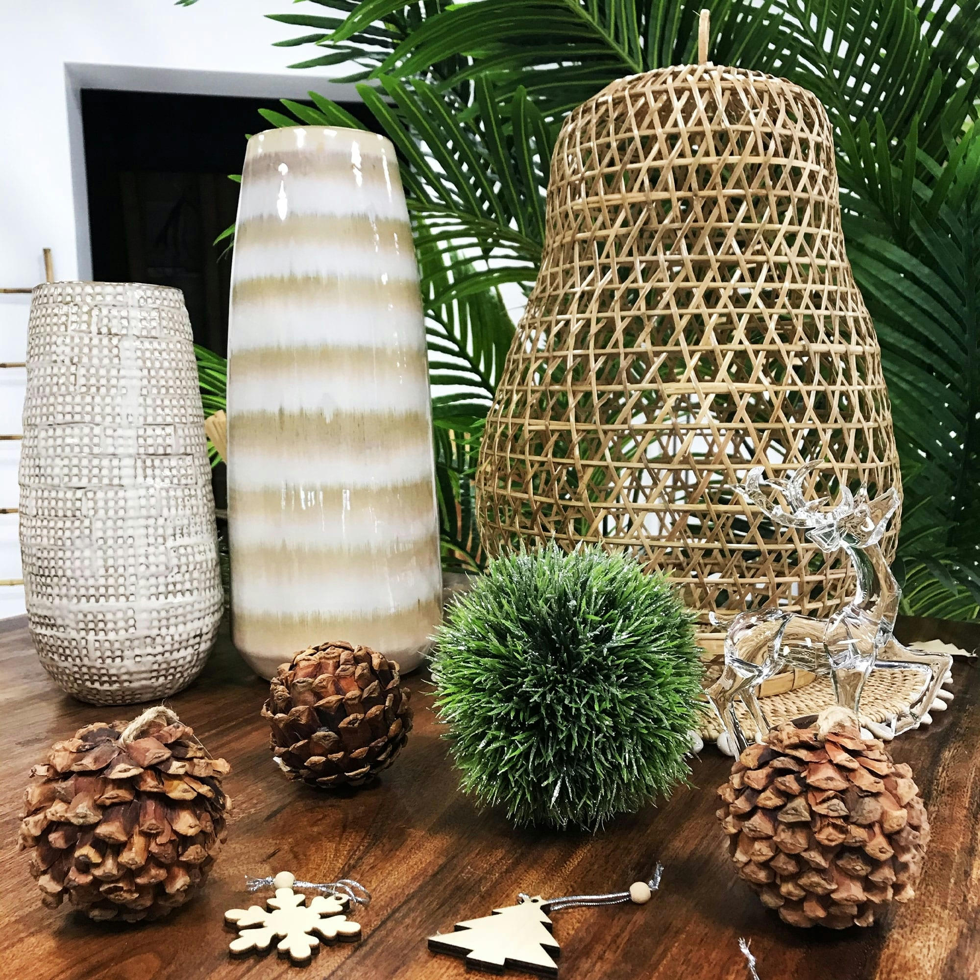 PAPAYA - Cloche en bambou décorative