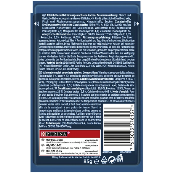 Katzen-Nassfutter, 24 Stück, je 85 g