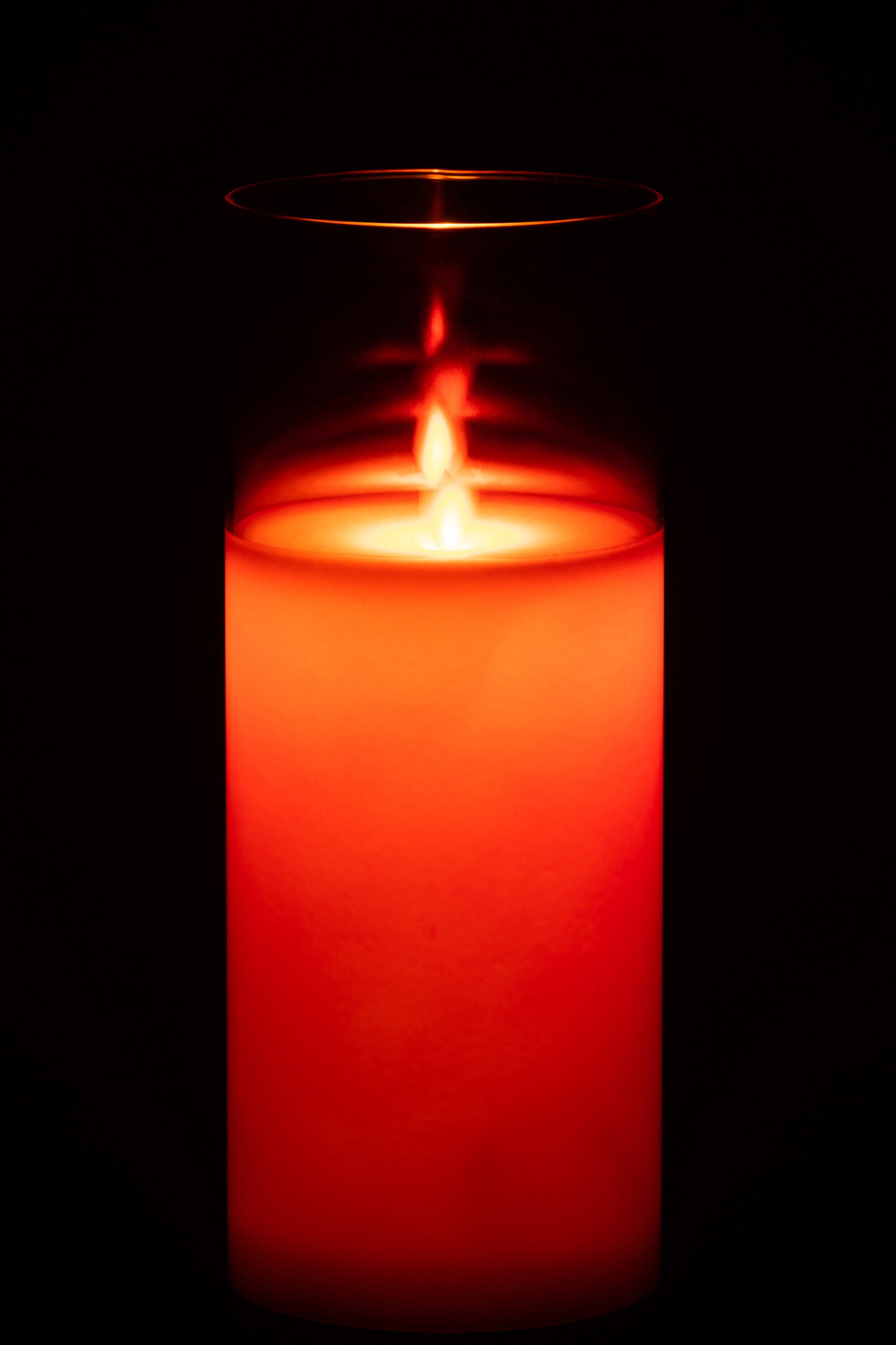 J-Line ledlamp Blinkend - glas - rood - large
