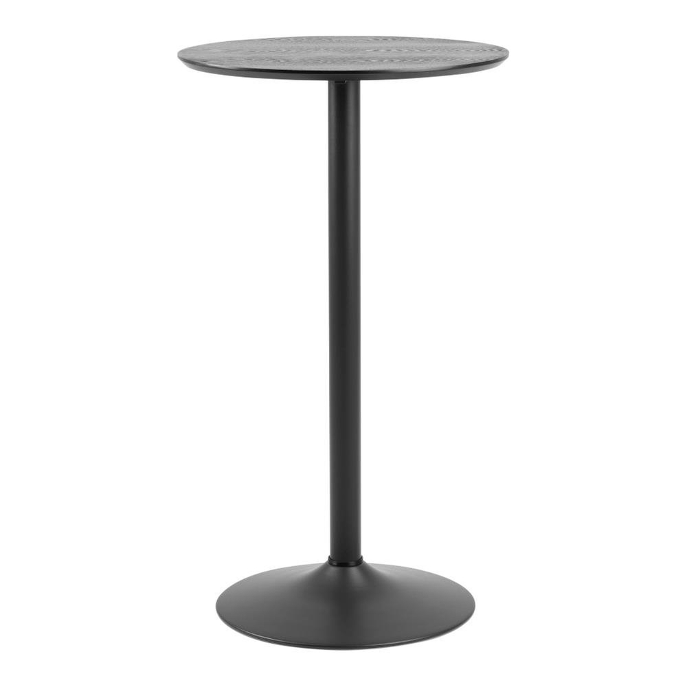 STÓŁ BAROWY Ibiza czarny OKRĄGŁY loftowy 60cm MDF I METAL