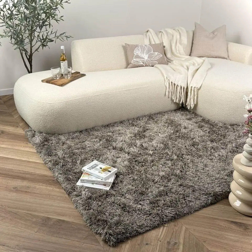 Interieur05 Hoogpolig vloerkleed Nika Antraciet - 240 x 340 cm