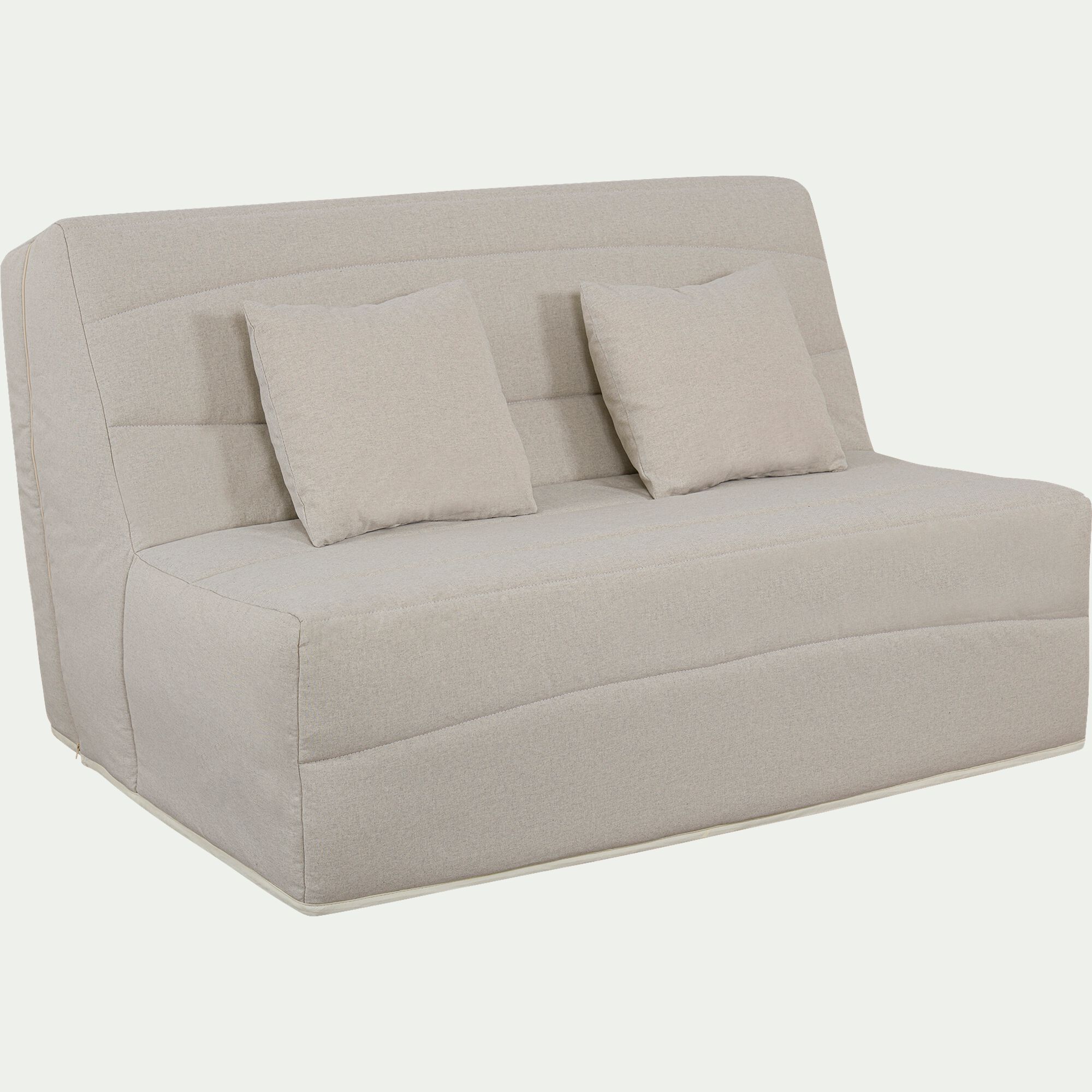 CAPEO - Housse pour canapé BZ et 2 housses de coussin 160x200 cm - beige