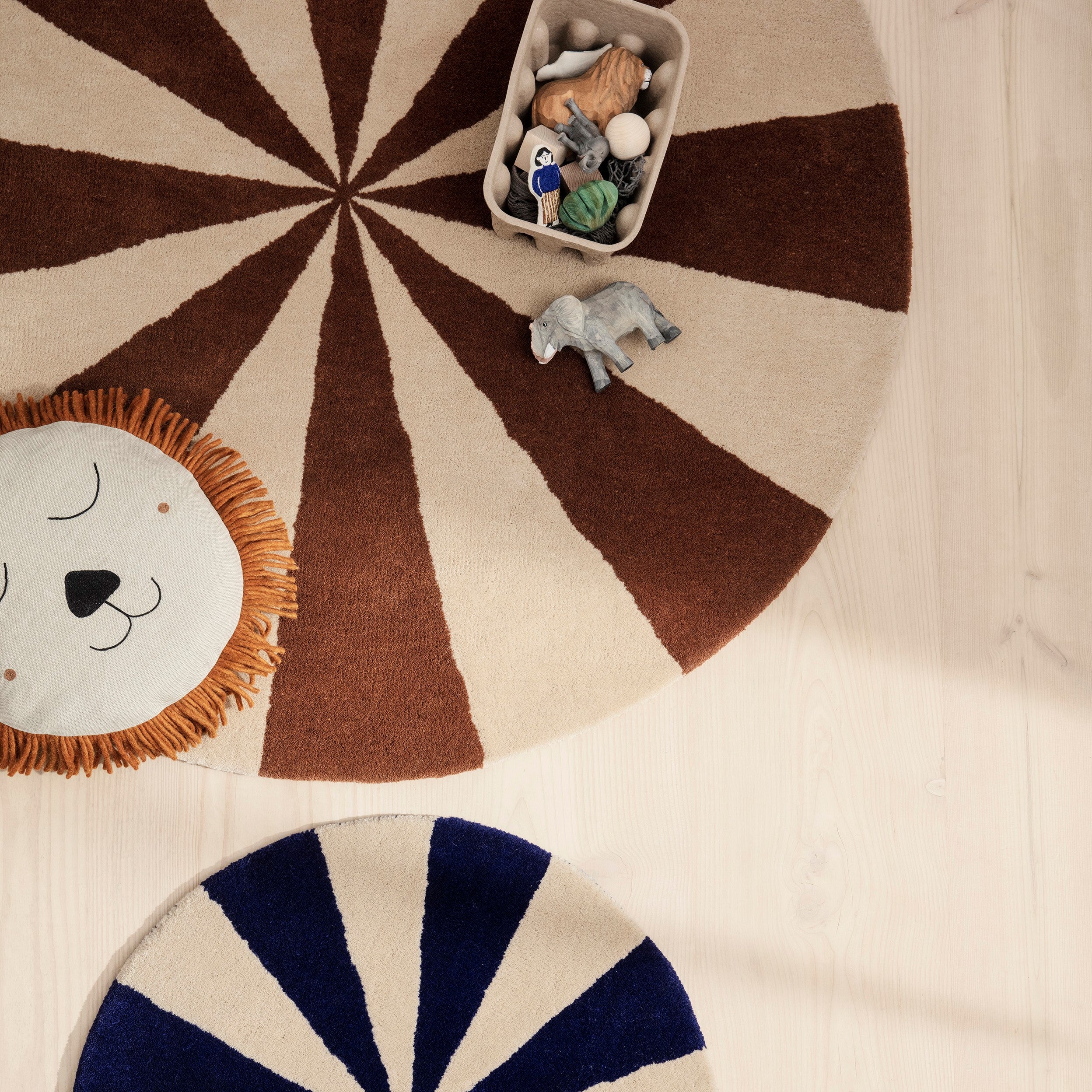 Ferm Living Arch Vloerkleed Ø 130 cm - Bruin