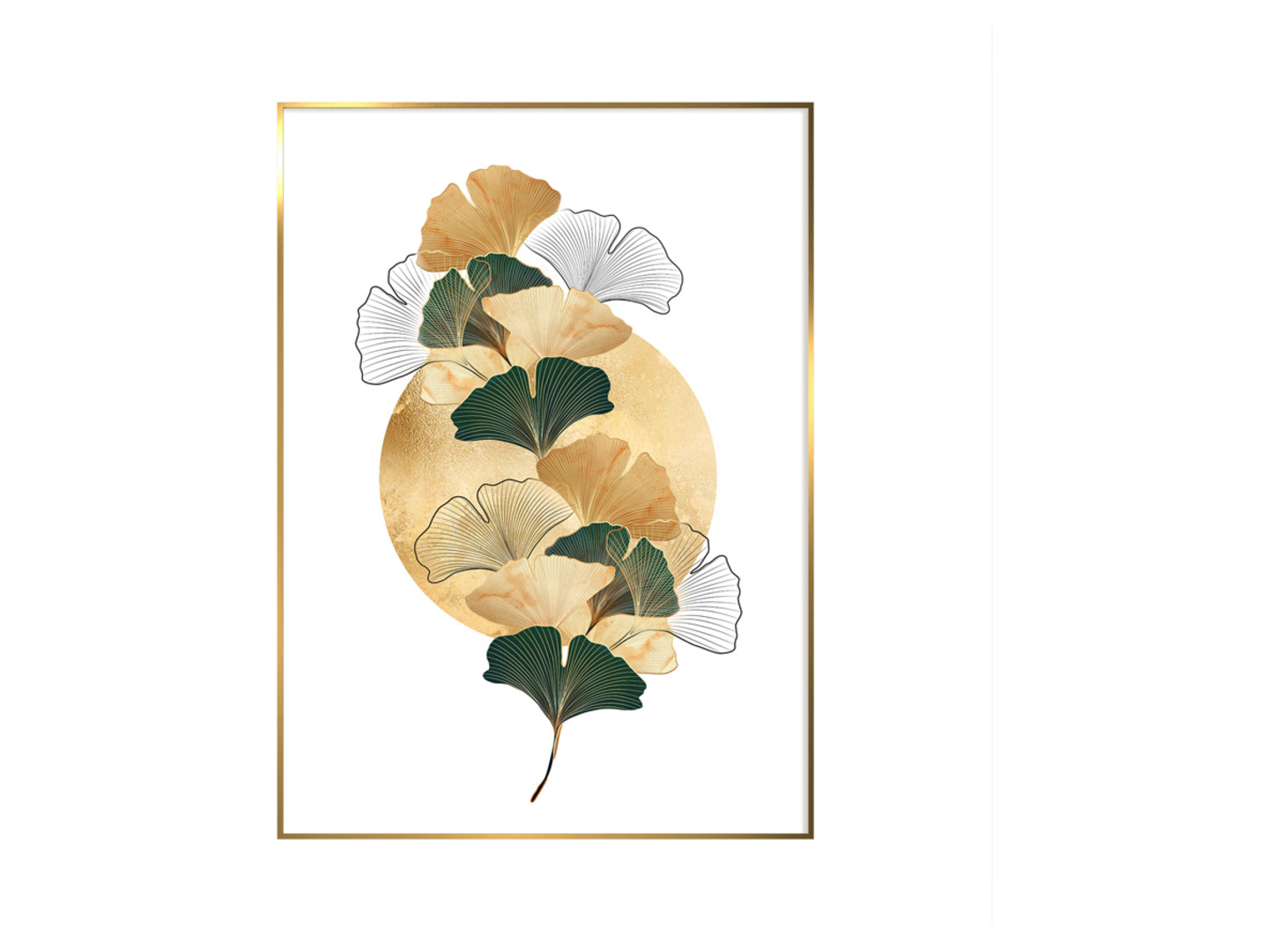Obraz w ramie Gilded Ginko 50x70 cm