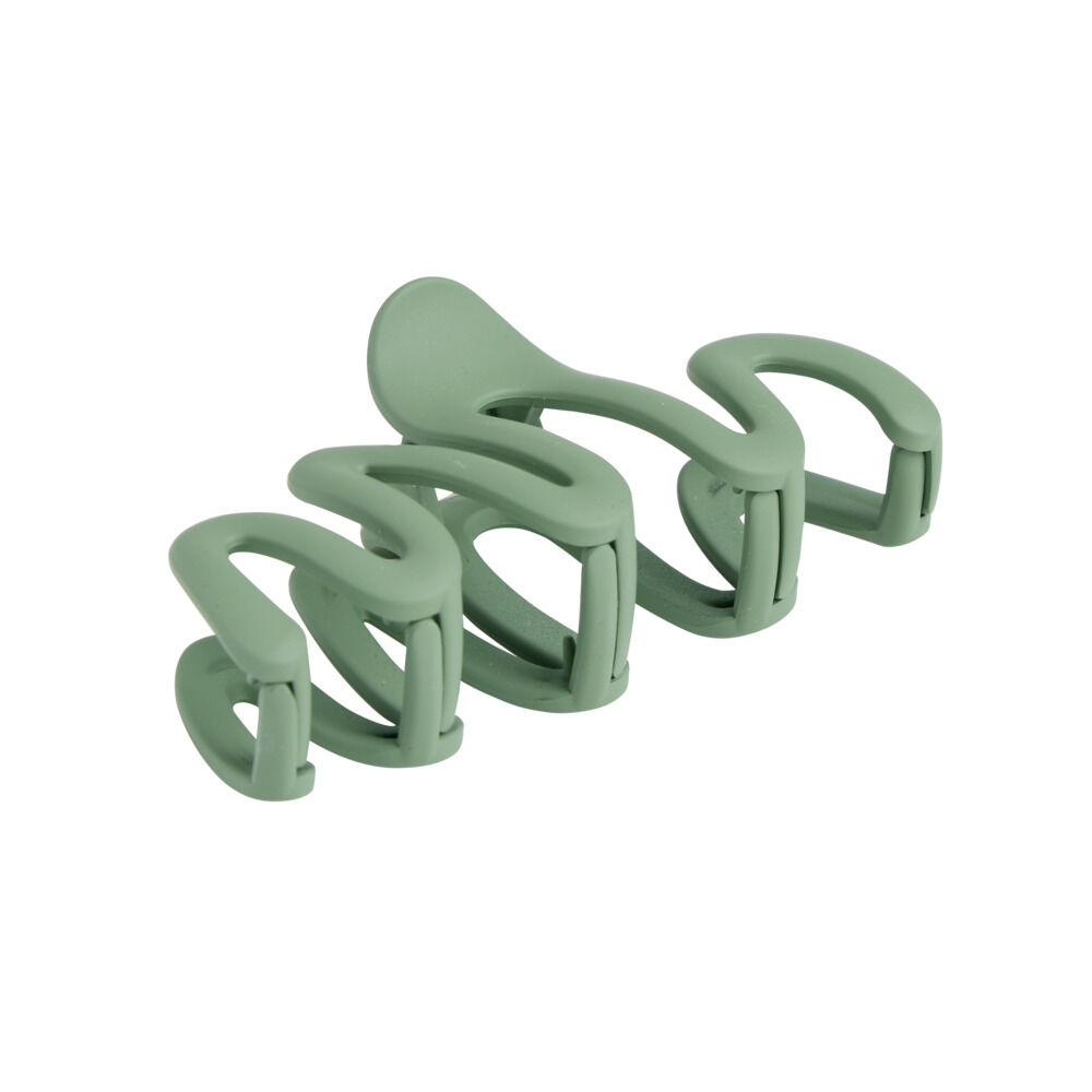 Pince à cheveux forme zig zag unie mate L8cm (3 modèles)