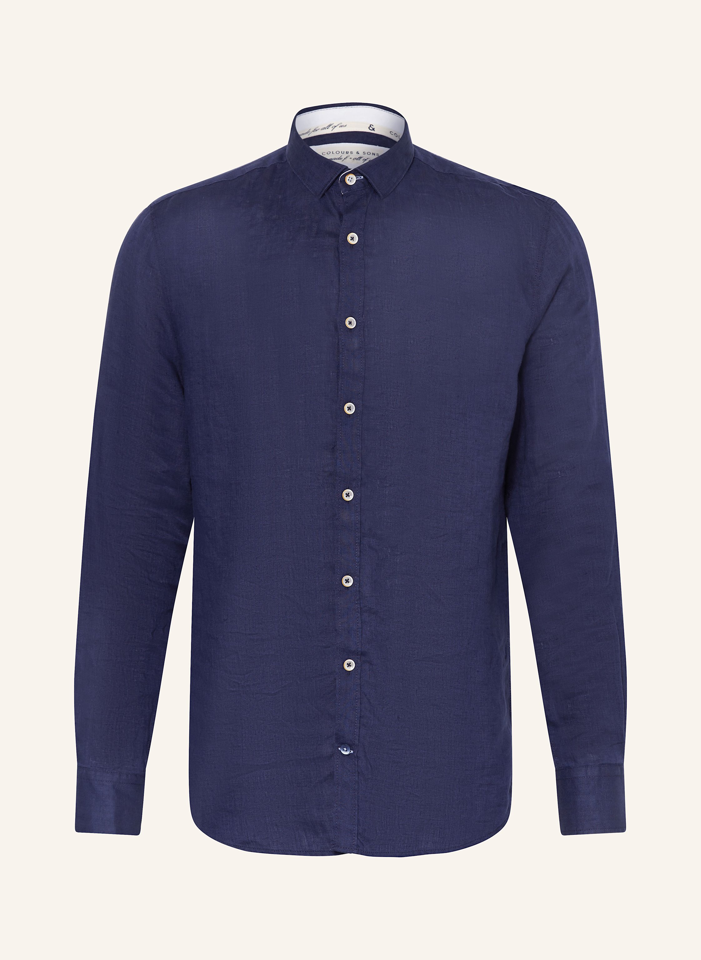 COLOURS & SONS Hemd Slim Fit mit Leinen