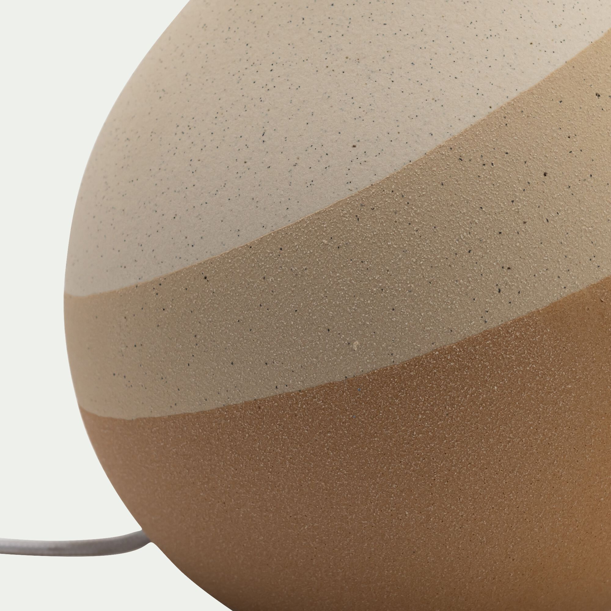 NEO - Pied de lampe en grès - beige D17cm