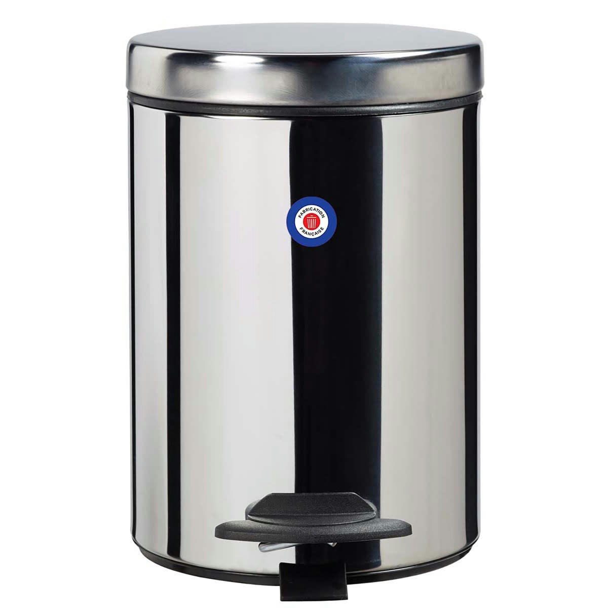 CYJEU - Poubelle 3L en Métal Gris perle