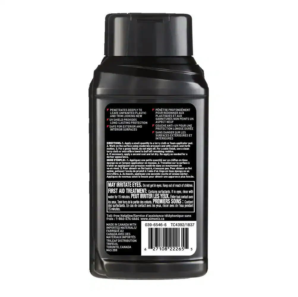 SIMONIZ 2-in-1 Vinyl Plastic Trim Restorer, For Exterior & Interior Auto Surfaces, 473-mL