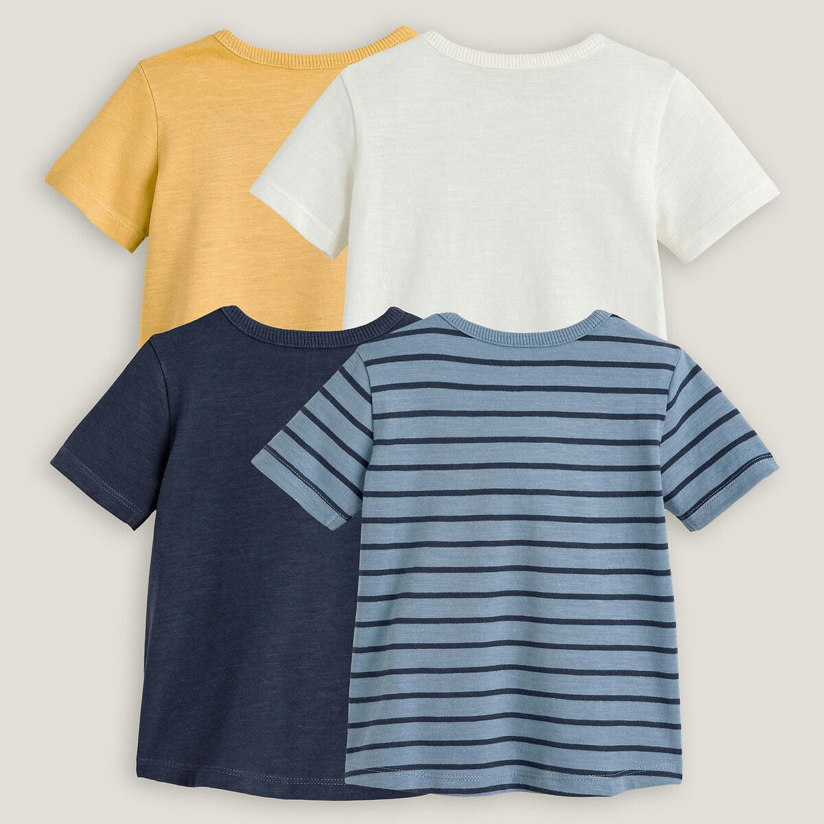 Lot de 4 t-shirts manches courtes pur coton