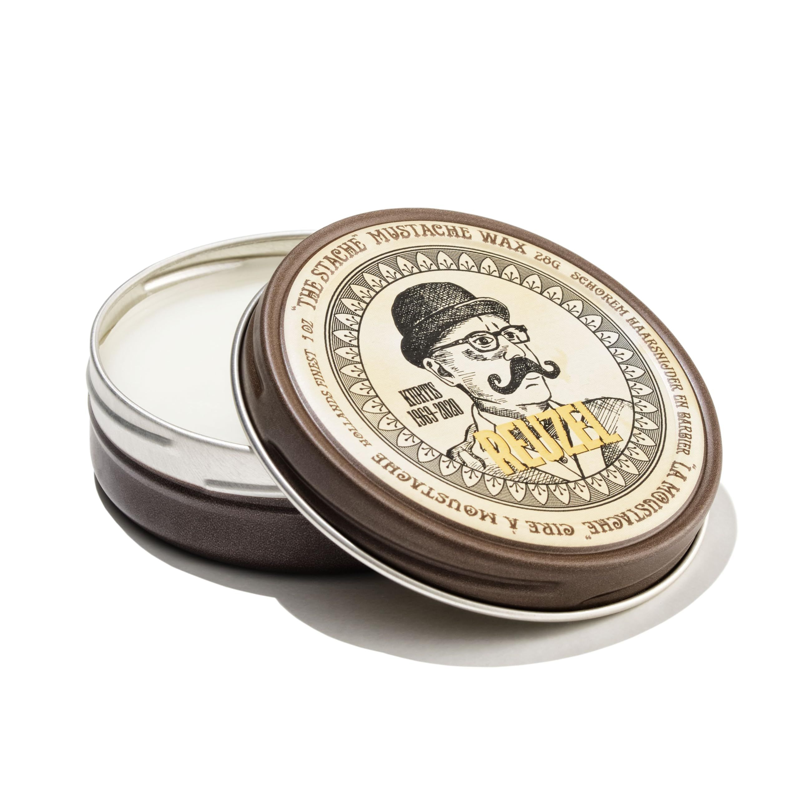 Reuzel The Stache Mustache Wax - Strong Hold, Low Shine Beeswax - Tame - 1 Oz