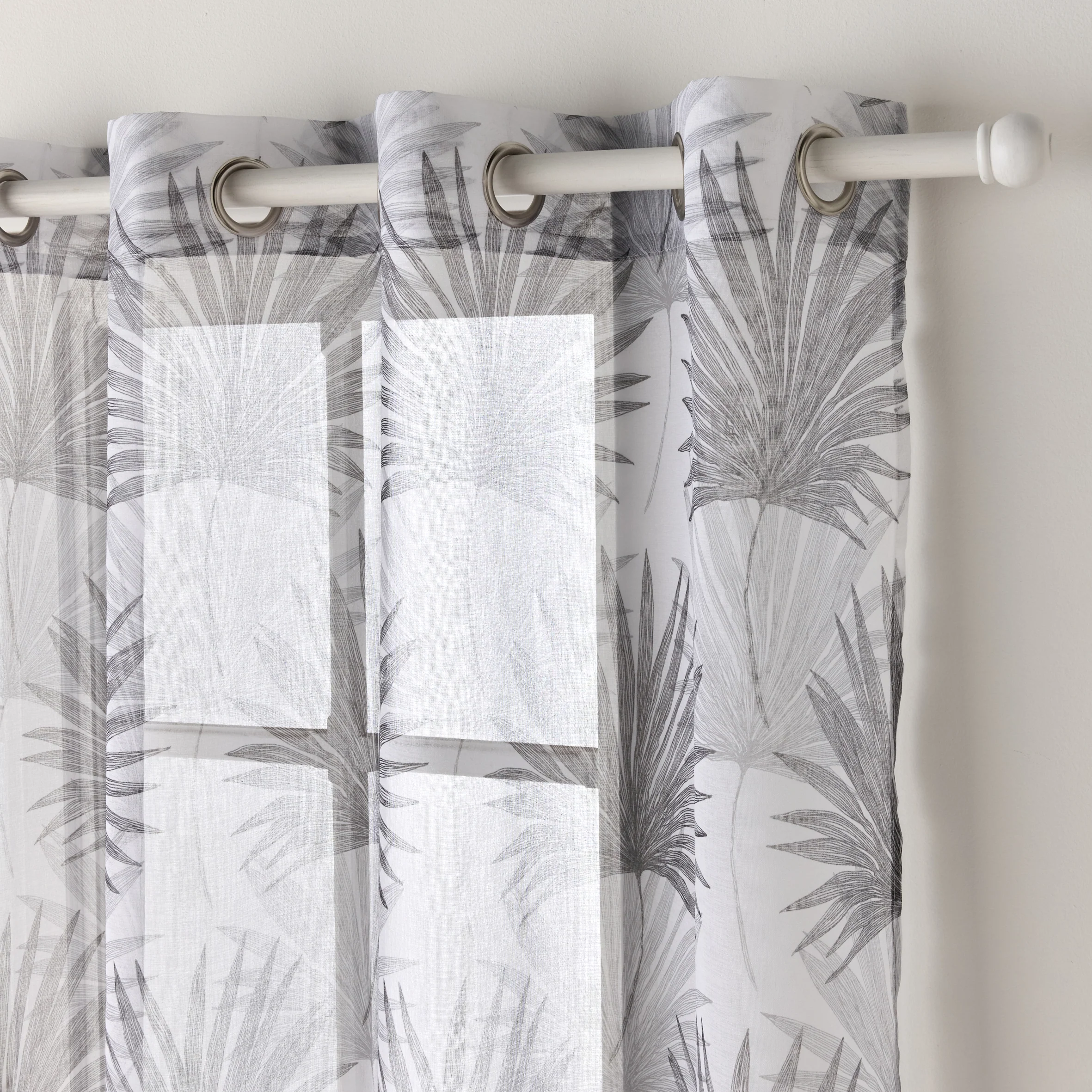 Voilage PALMIERO coloris anthracite 140 x 240 cm
