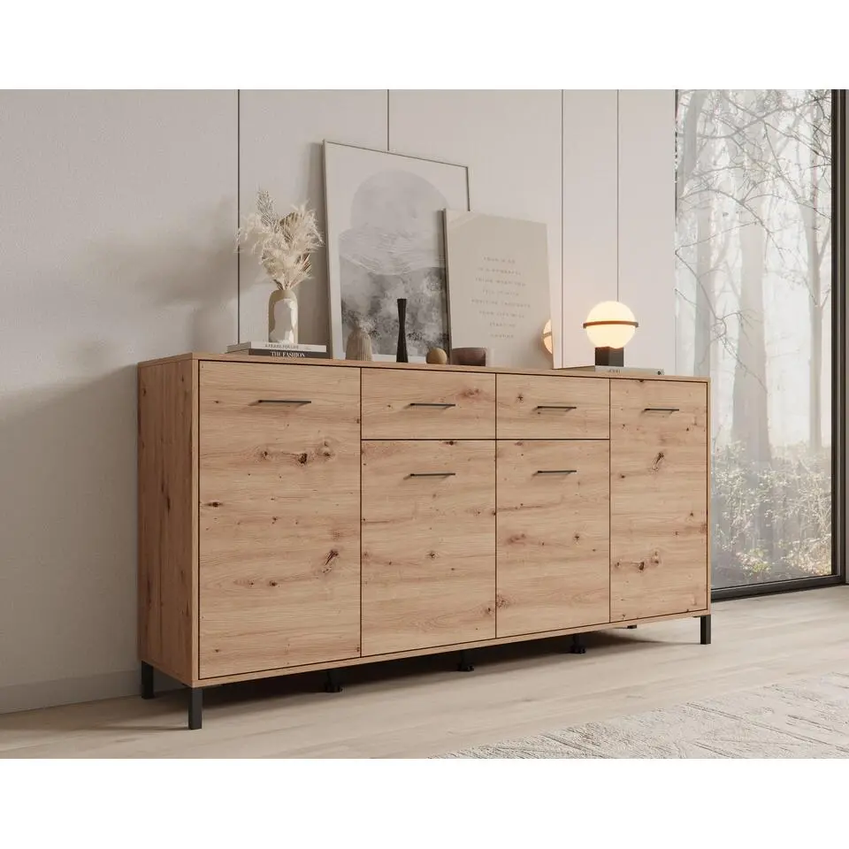 Meubella - Dressoir Vidor - Eiken - 183 cm