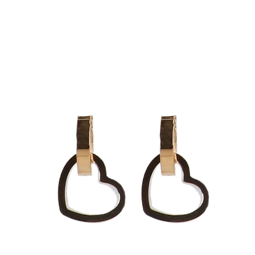 Manfield Goudkleurige hartjes oorbellen