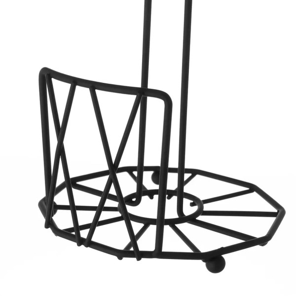Uchwyt na ręcznik papierowy 30 cm czarny metalowy
