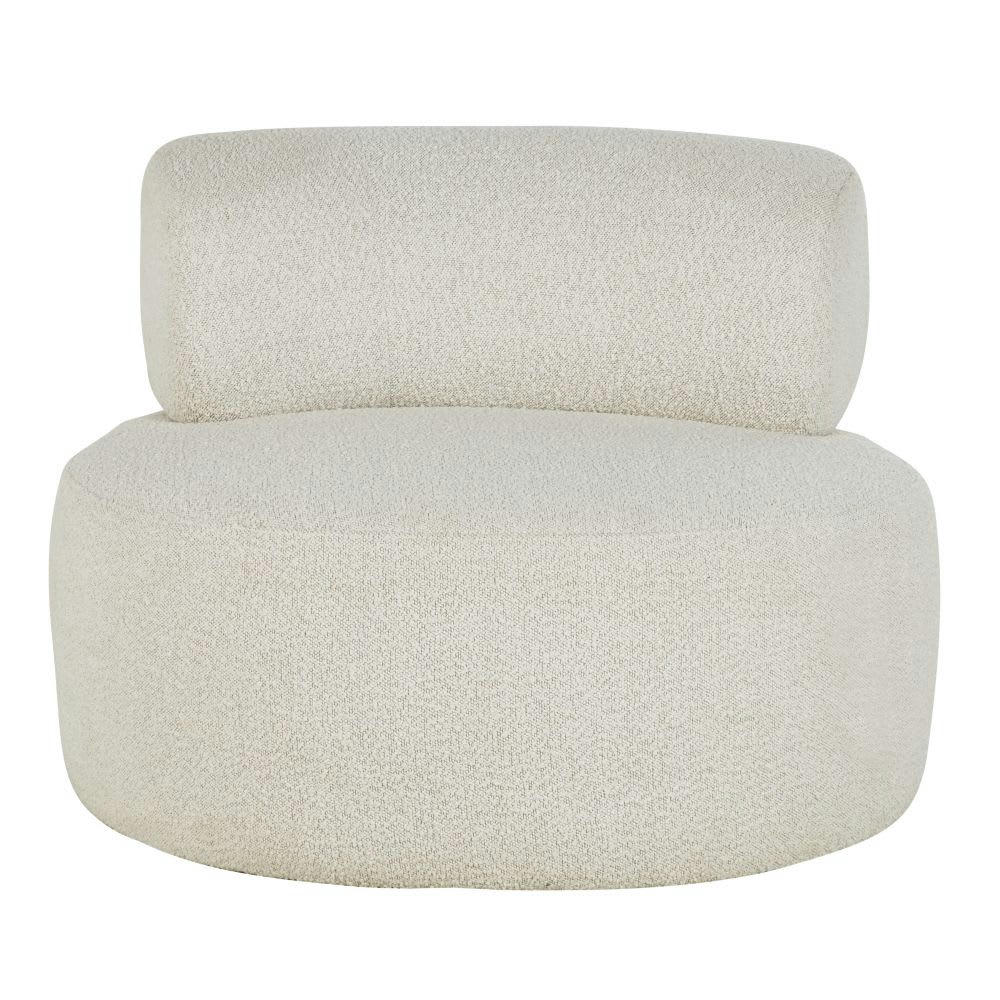 Swivel - Fauteuil pivotant à bouclettes gris clair