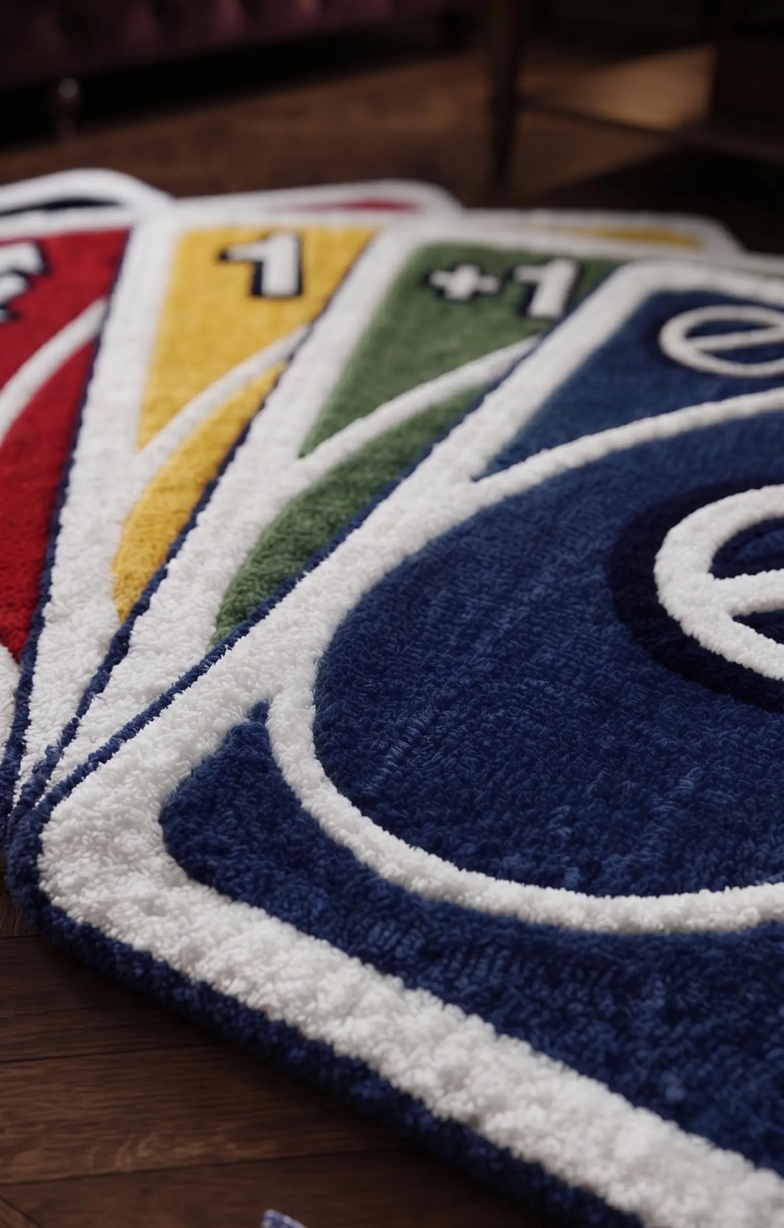 UNO Card Tufted Rug, Game Room Decor, Handcrafted Luxury Tufted Carpet, Colorful Card Aesthetic Floor Mat, Aesthetic Living Room Rug,
