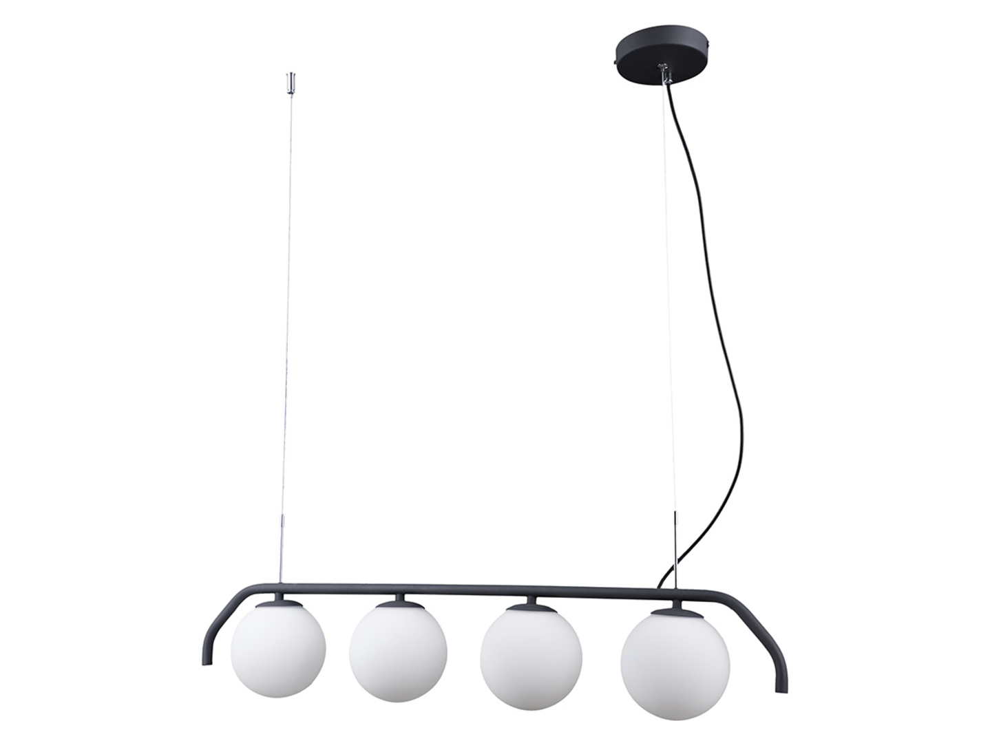 Lampa wisząca Carimi 4-punktowa stalowa biało-czarna