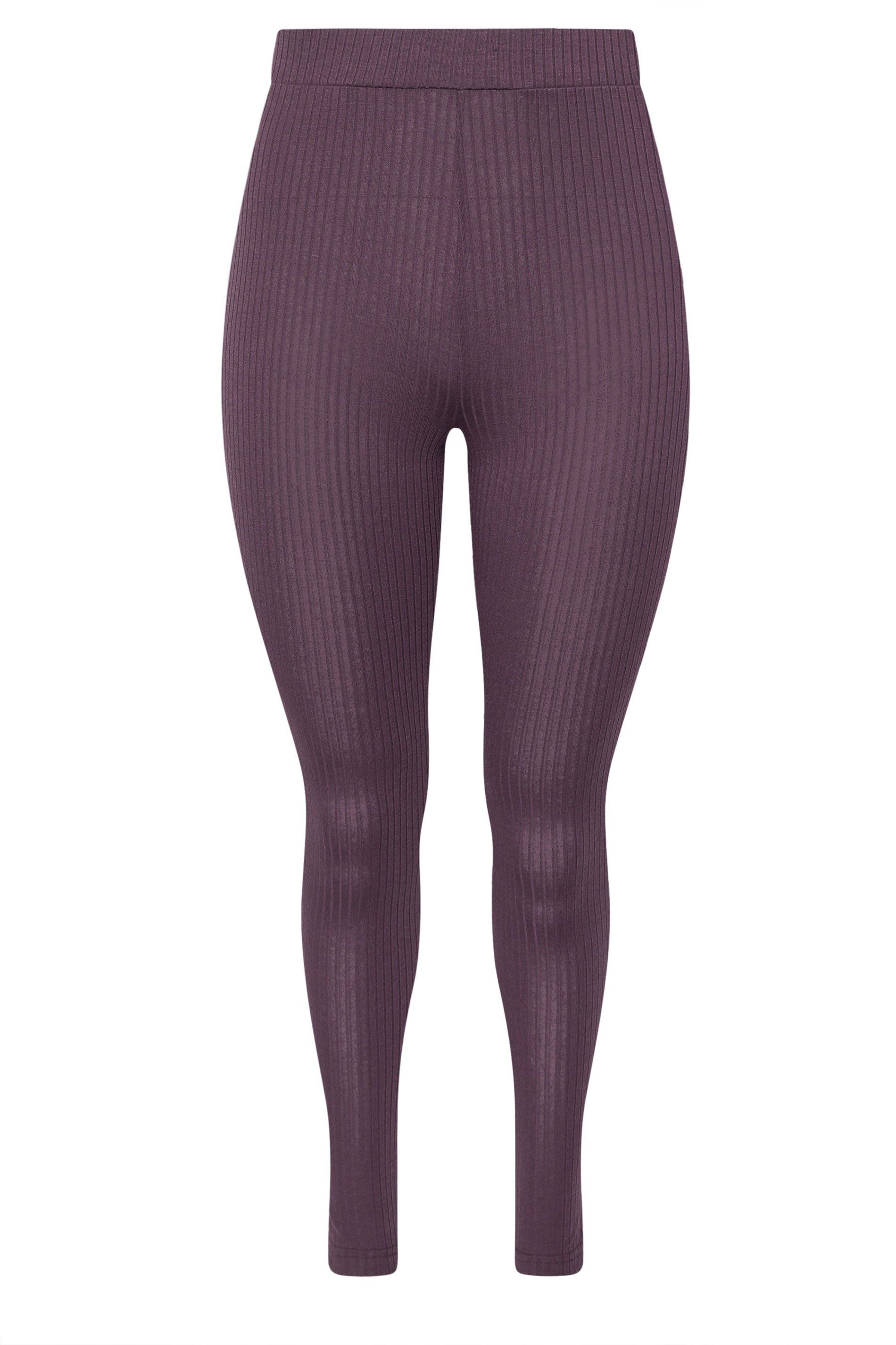 Yours High Waisted Ribbed Leggings