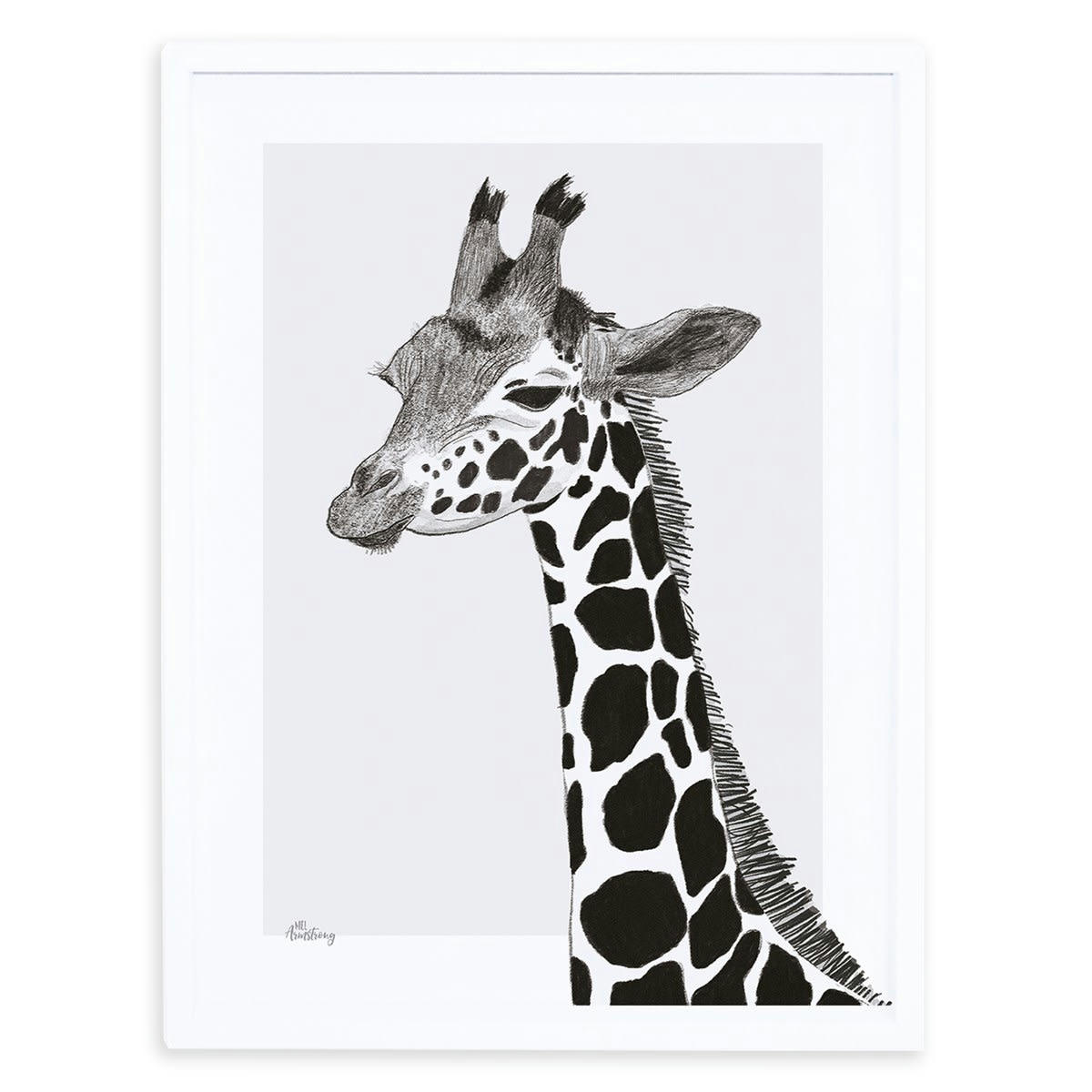 SERENGETI - Cadre girafe en Papier Or