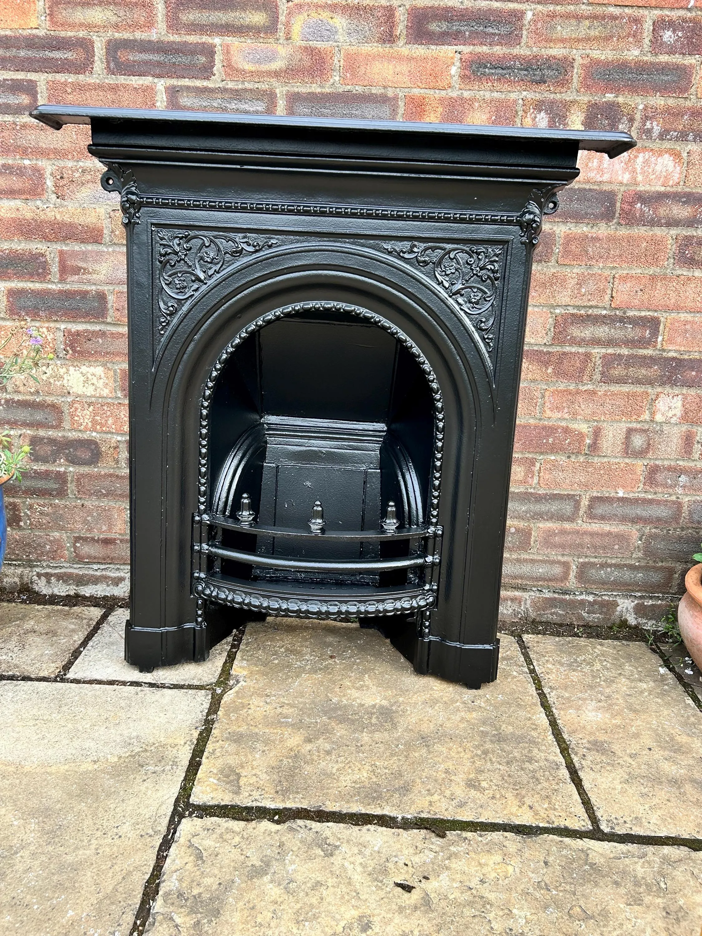 Large Arched cast iron fireplace no 175