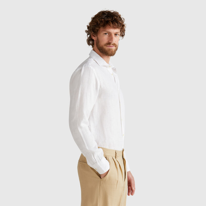 Shirt in pure linen