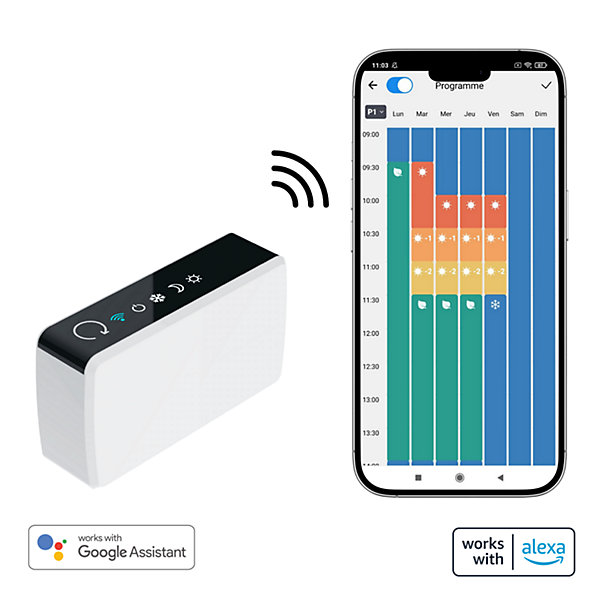 Contrôleur Wi-Fi Konyks eCosy pour radiateur électrique à fil pilote