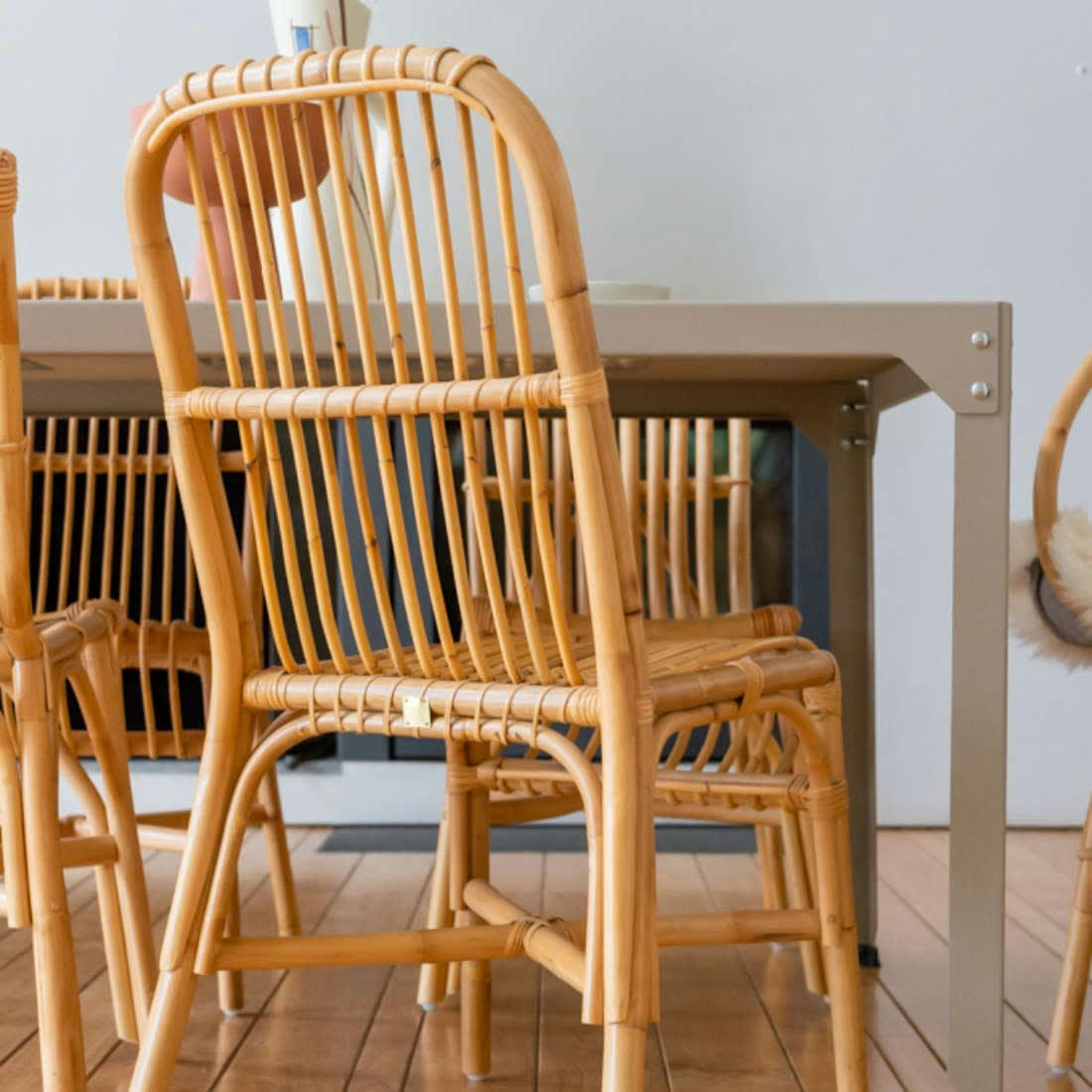 VALERIE - Chaise en rotin vintage