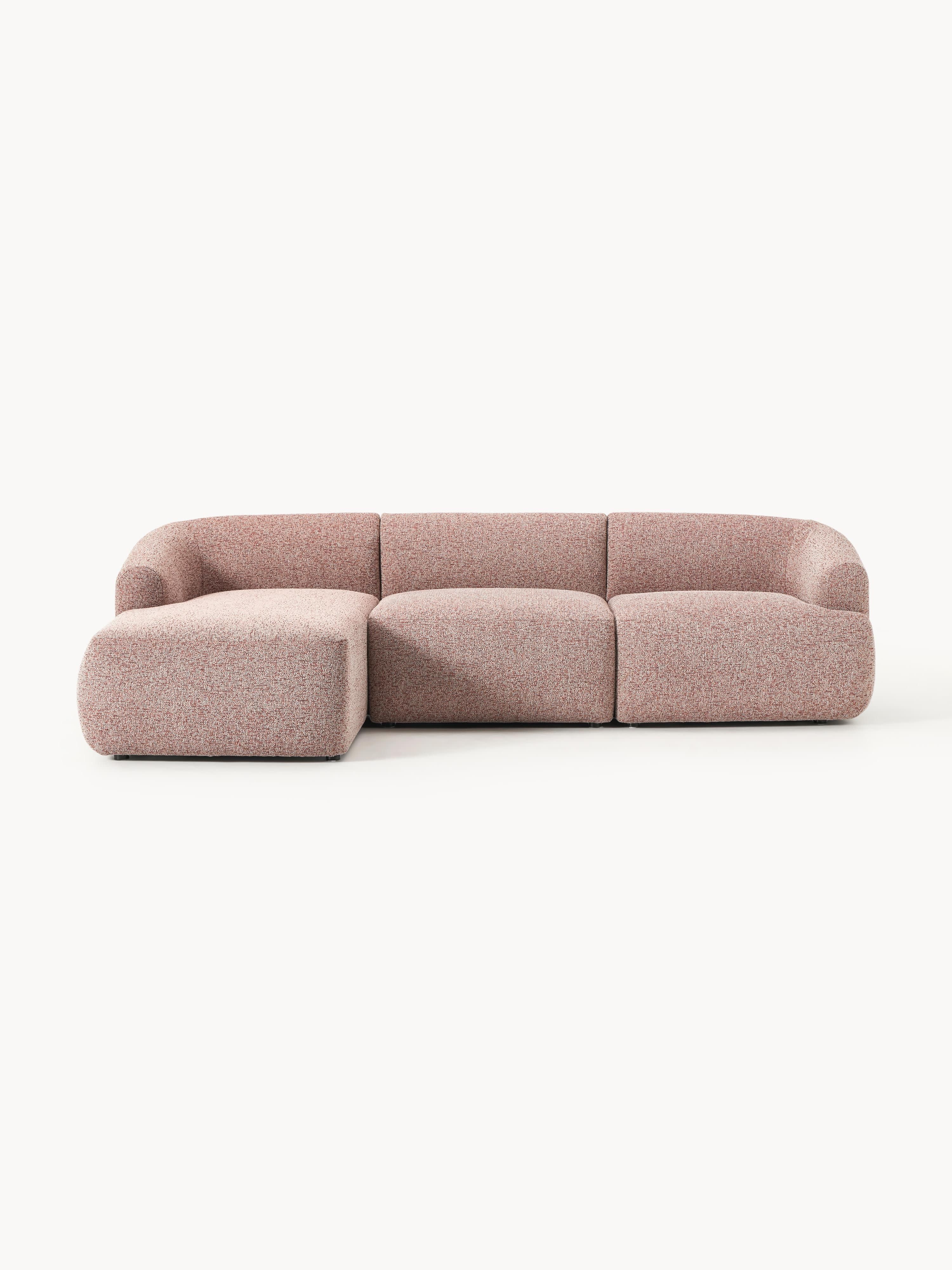 Modulares Bouclé-Ecksofa Sofia (3-Sitzer)