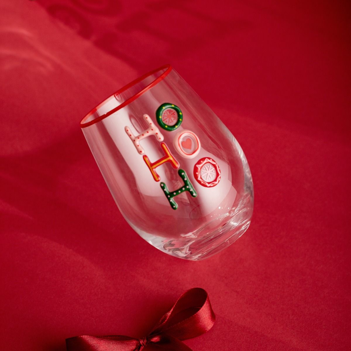 Szklanka FESTIVO ze świątecznym napisem 0,47 l