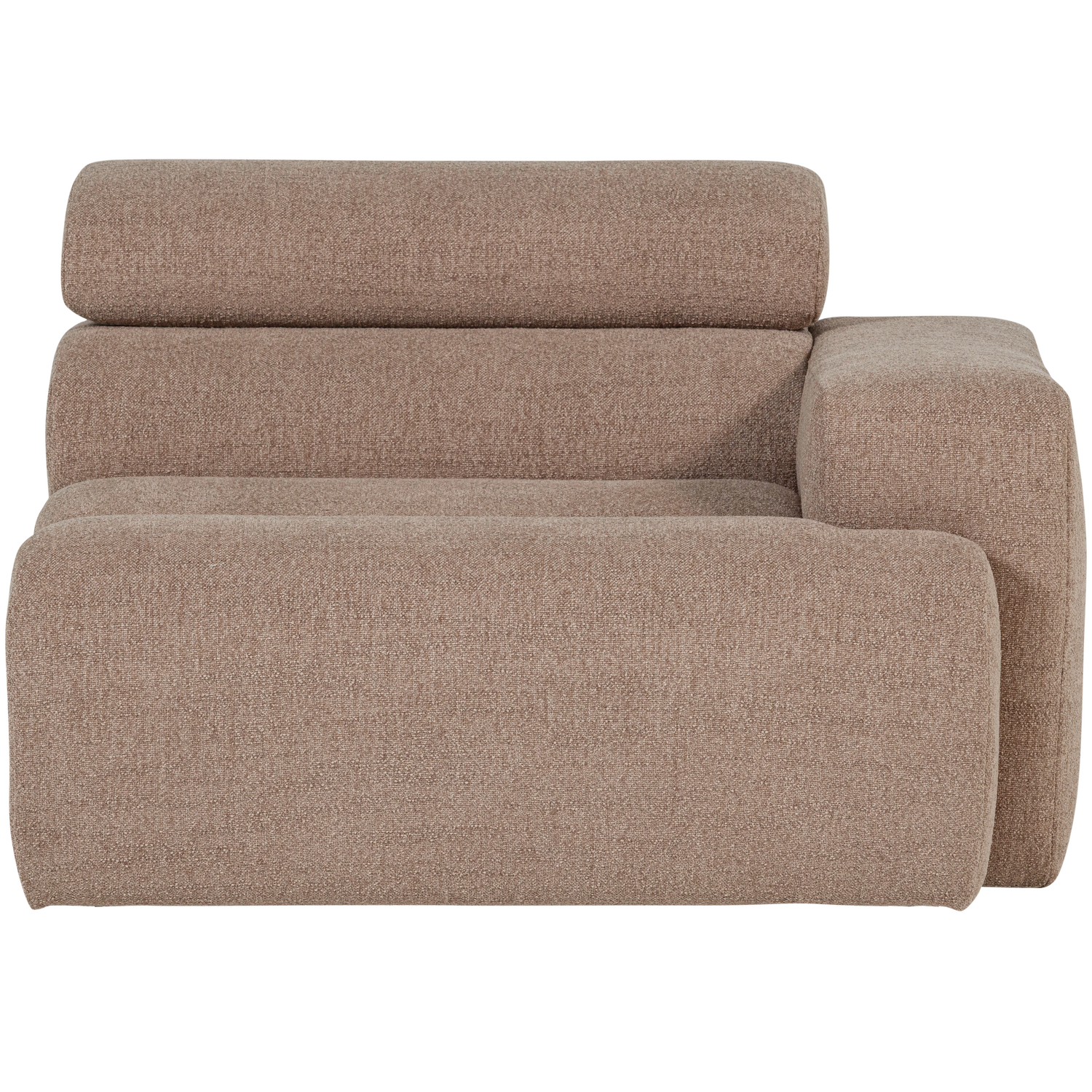 WOOOD 1-zits element bank arm rechts Novi - Polyester - Taupe - 86x109x113
