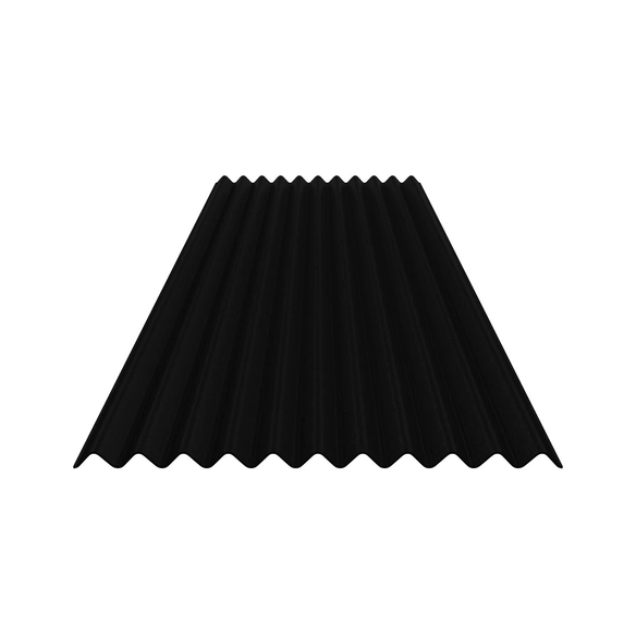 Bitumenwellplatte, BxL: 830 x 2000 mm, Bitumen, schwarz